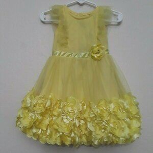 Nanette Baby Yellow Floral Kids Formal Dress